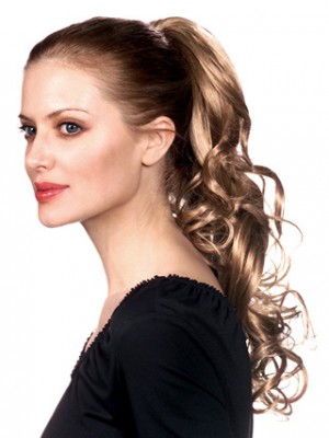 20" Curly Clip-In Remy Hair Ponytail