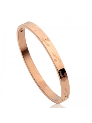 Rose Gold Fashion Titanium Steel Bracelets For Lovers