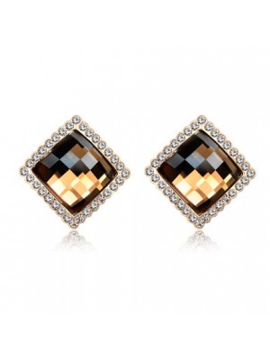 Big Fully-Jewelled Cubic Crystal Earrings
