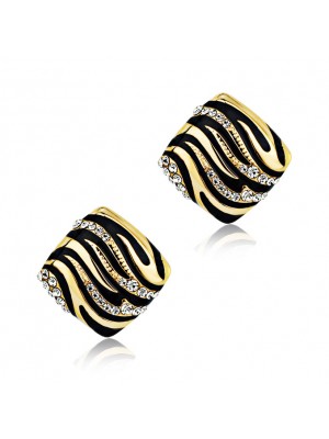 Women's Fashionable Leopard Squareness Earrings