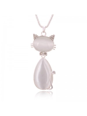 Unique Fashionable Kitten Opal Necklace