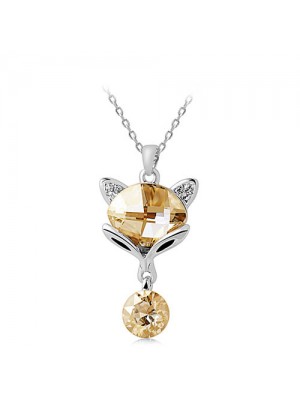 925 Austrian Crystal Sterling Silver Collar Bone Necklace