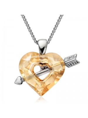 The Arrow Of Cupid Crystal Necklace