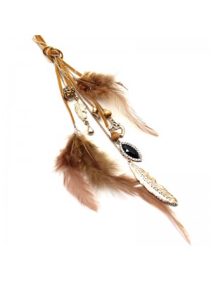 Popular Retro Long Feathered Tassel Necklace