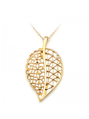 Fashionable Leaves Shape Rose Gold Short Collar Bone Necklace