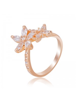 Concise And Vogue Blossom Age Crystal Ring For Women
