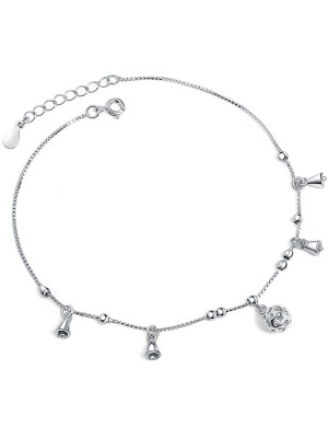 Luxury Vogue 925 Sterling Silver Anklets For Girls