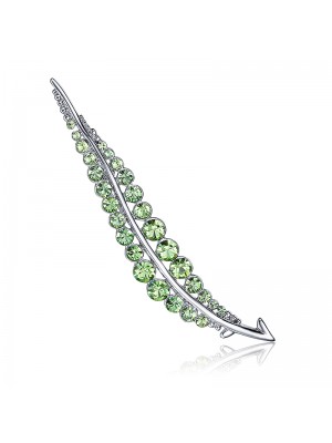 2015 New Style Gorgeous Alloy With Rhinestones Leaf Brooch