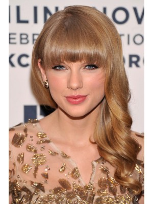Taylor Swift Lange Kappenlose Blonde Wellen Synthetische Perücke