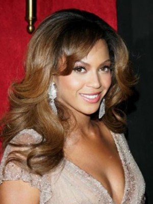 18"  Beyonce Wellen Vollspitzen Perücke