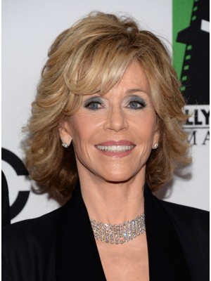 Jane Fonda Kurze Wellen Geschnittene Perücke