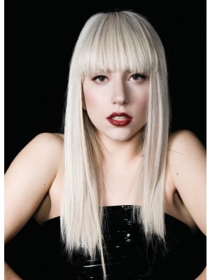 Weibliche Gaga Lange Gerade Synthetische Perücke