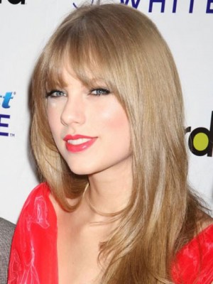 Taylor Swift Lange Gerade Synthetische Blonde Perücke