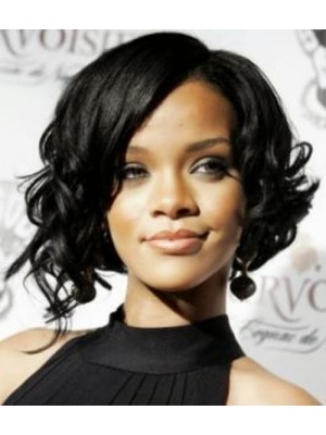 Rihanna'S Locken Bob Perücke Für Schwarze Frau