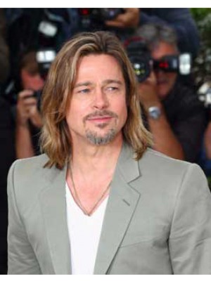 Brad Pitt Schulterlange Perücke