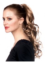 20" Curly Clip-In Remy Hair Ponytail 