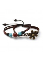 Fashionable Valentine'S Day Cow Leather Bracelets For Lovers 