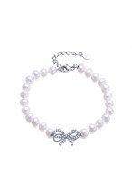 Luxury Sterling Silver With Crystal Bracelets For Girls 