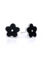 Lovely Five-Petaled Flowers 925 Sterling Silver Earrings 