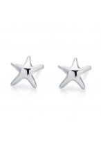 Fashionable Starfish 925 Sterling Silver Earrings 