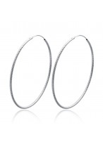 Fashionable Big Circle 925 Sterling Silver Earrings 