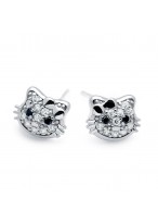 925 Lovely Hello Kitty Silver Earrings 