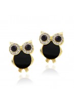 Unique Lovely Owl Rhinestone Earrings 
