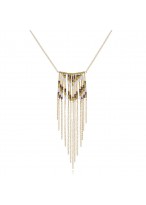 Women'S Fashionable Classical Tassel Long Necklace 