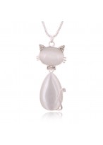 Unique Fashionable Kitten Opal Necklace 