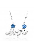 Fashionable Austrian Crystal Love Short Necklace For Women 