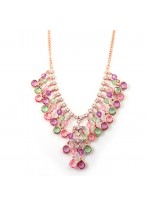 Fashionable Candy Color Sparkle Diamond Necklace For The Banquets 