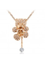 Lovely Little Bear Sweetheart Rose Gold Short Necklace 