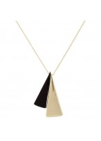 204 Summer Doule Color Triangle Necklace 