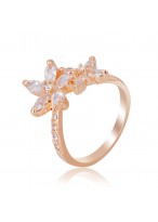 Concise And Vogue Blossom Age Crystal Ring For Women
