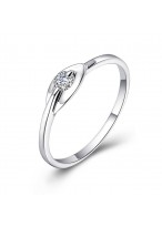 925 Sterling Silver Zircon Couple Rings 
