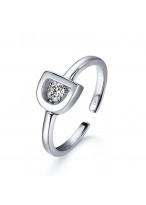 925 Sterling Silver Fashionable Zircon Index Finger Ring For women 
