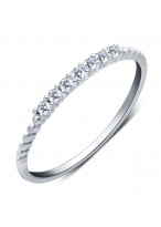 925 Sterling Silver Gorgeous Swiss Diamond Inlaid Ring For Women 
