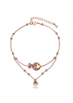 Austrian Crystal Multi Luxury Anklets For Beautiful Girls 