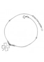 925 Sterling Silver Leaf Clover Style Ankets 