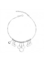 925 Sterling Silver Pastoral Style Anklets For Female 