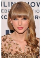 Taylor Swift Lange Kappenlose Blonde Wellen Synthetische Perücke 