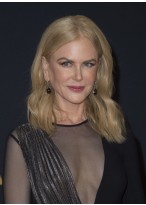 Nicole Kidman Schulterlange Frisur Mittellange Echthaar Perücke 
