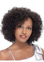 Neue Tolle Kurze Locken African American Spitze Perücke für Frauen 12 Inch 
