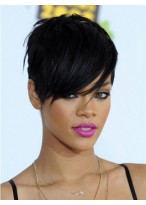 Rihanna Boystil Modische Kurze Synthetische Perücke 