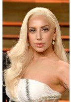 Weibliche Gaga Lange Blonde Haar Perücke 