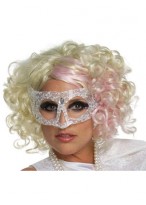 Attraktive Mittellange Wellen Weibliche Gaga Spitzenfront Perücke für Frauen 