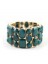 Fashionable Green Section Imitated Diamond Gold Elastic Force Bracelets