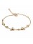  Fashionable Blossoming Flower Artificial Pearl Gold Electroplated Bracelets