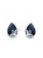 Black Carnelian Water-Drop Shape 925 Sterling Silver Earrings