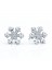 925 Lovely Snowflake Micro Inlays DiamonSilver Earringse